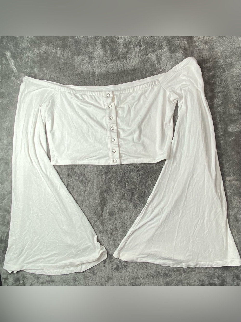 Lovers + Friends White Snap-Front Top